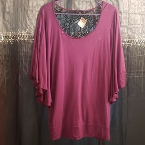 Deb purple and black sequins top